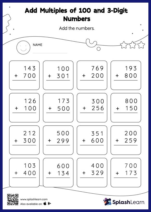 Free adding multi digit numbers worksheet, Download Free adding multi