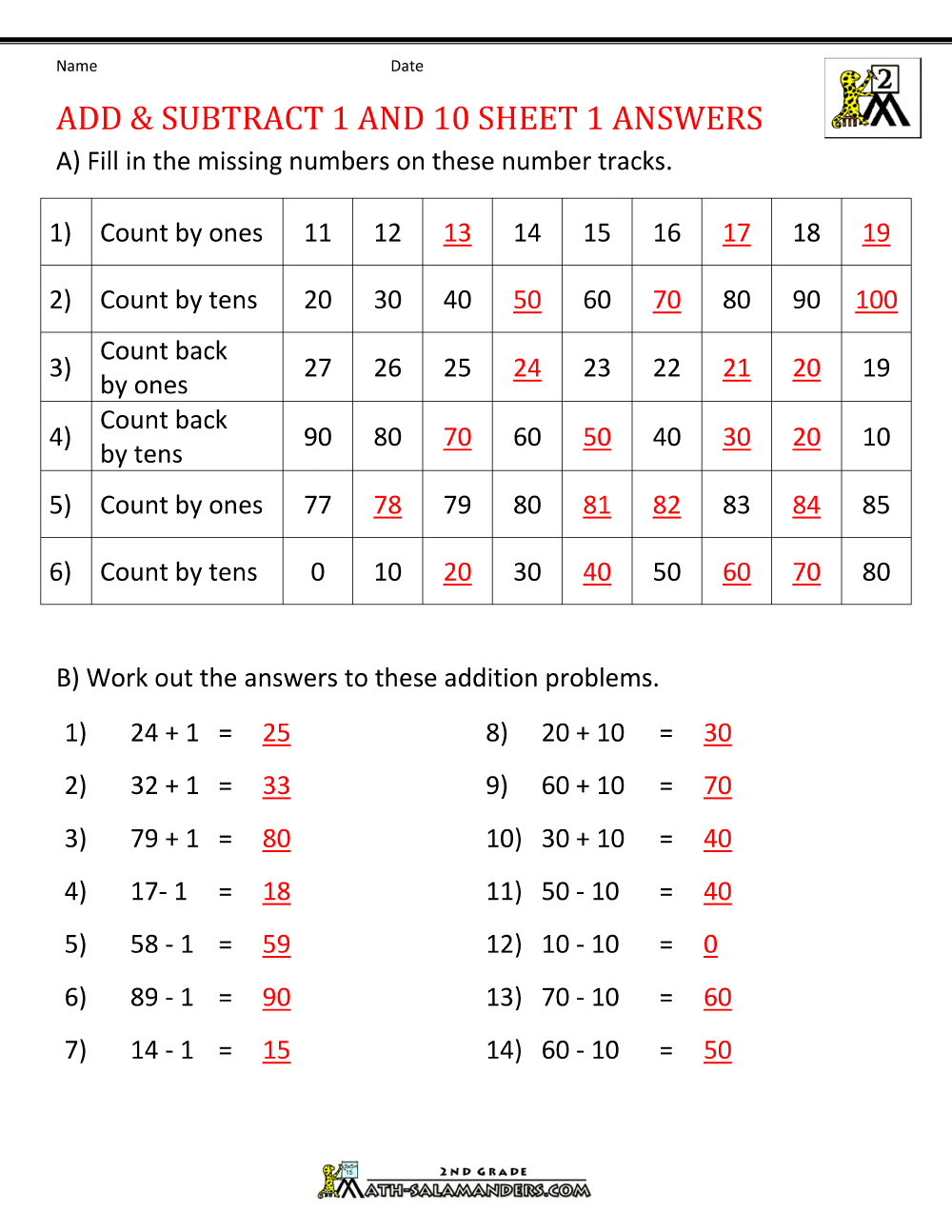 Printable Addition and Subtraction Worksheets - Worksheets Library