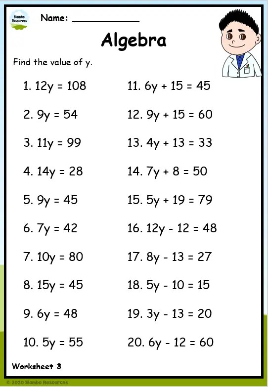 Algebra Simple Distribution Problems Math Workbook 100 Worksheets