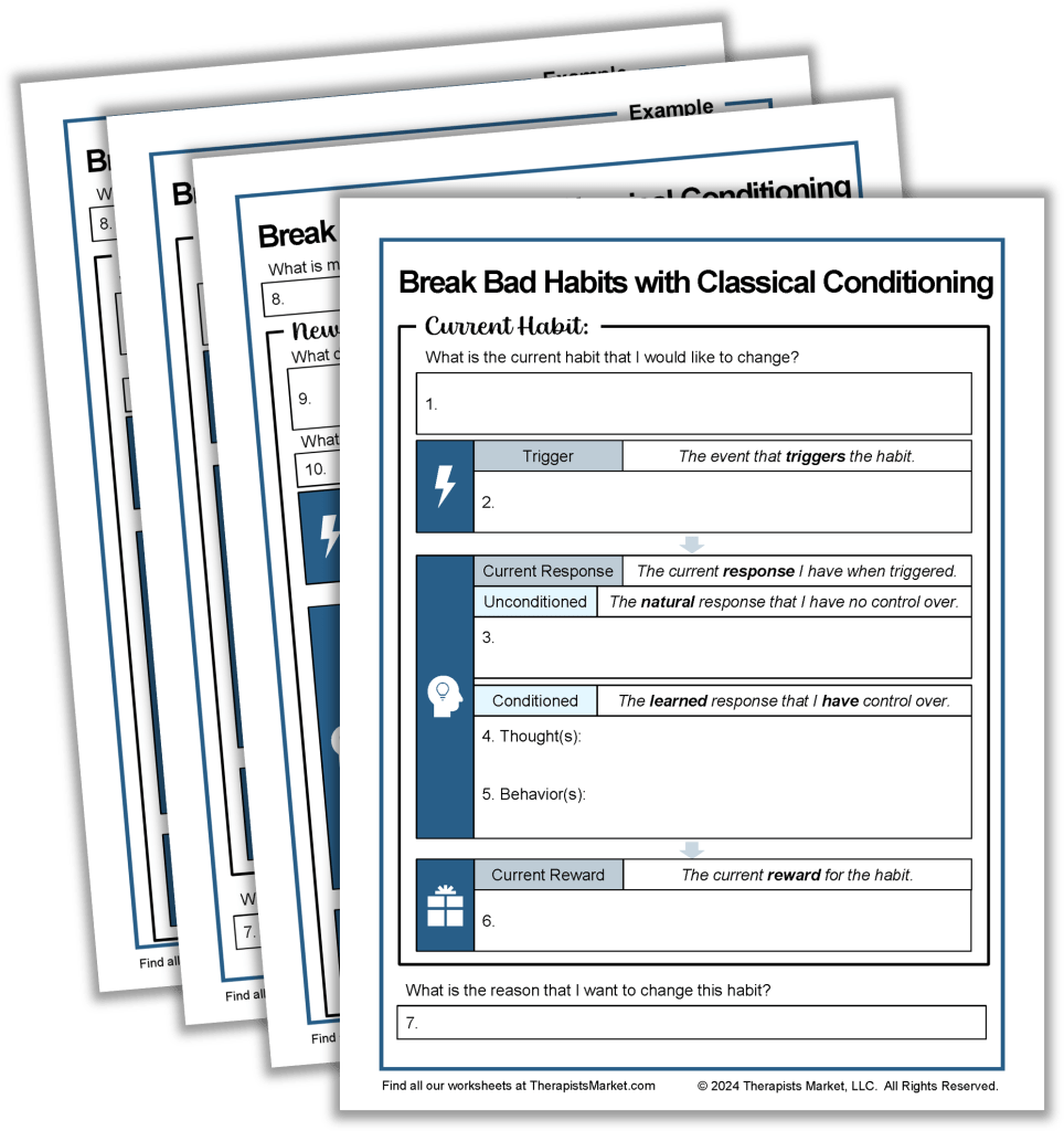 Free) Classical Conditioning Worksheet to Break Bad Habits - Worksheets