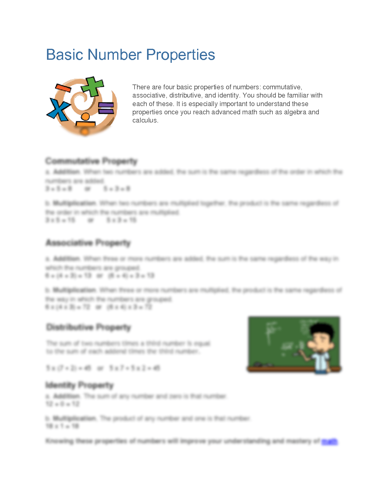 Free basic math properties, Download Free basic math properties png