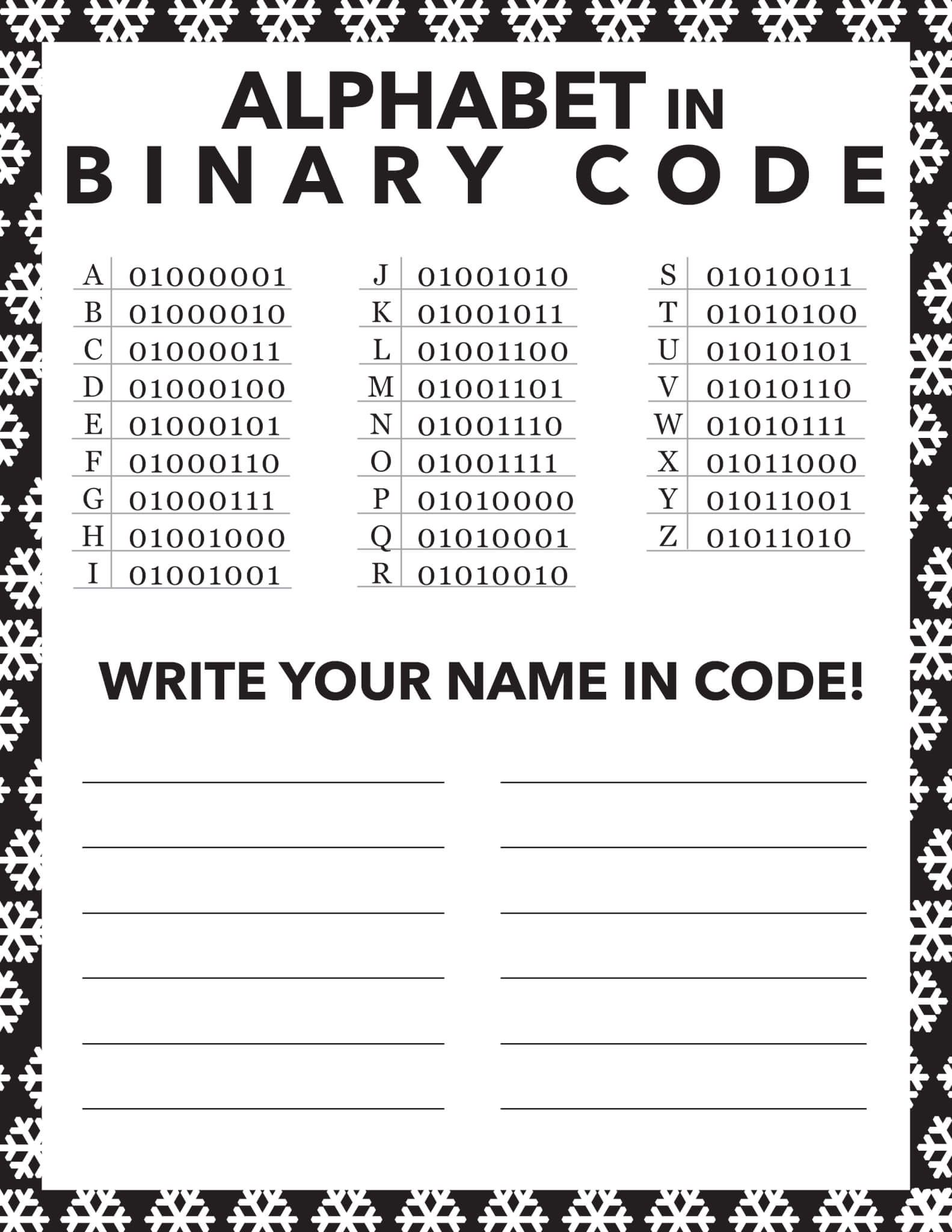Binary Code Christmas Ornament Little Bins for Little Hands