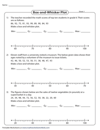 Box and Whisker Plot Worksheets - Worksheets Library