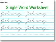 Cursive Handwriting Worksheet Maker - Multiword - Worksheets Library