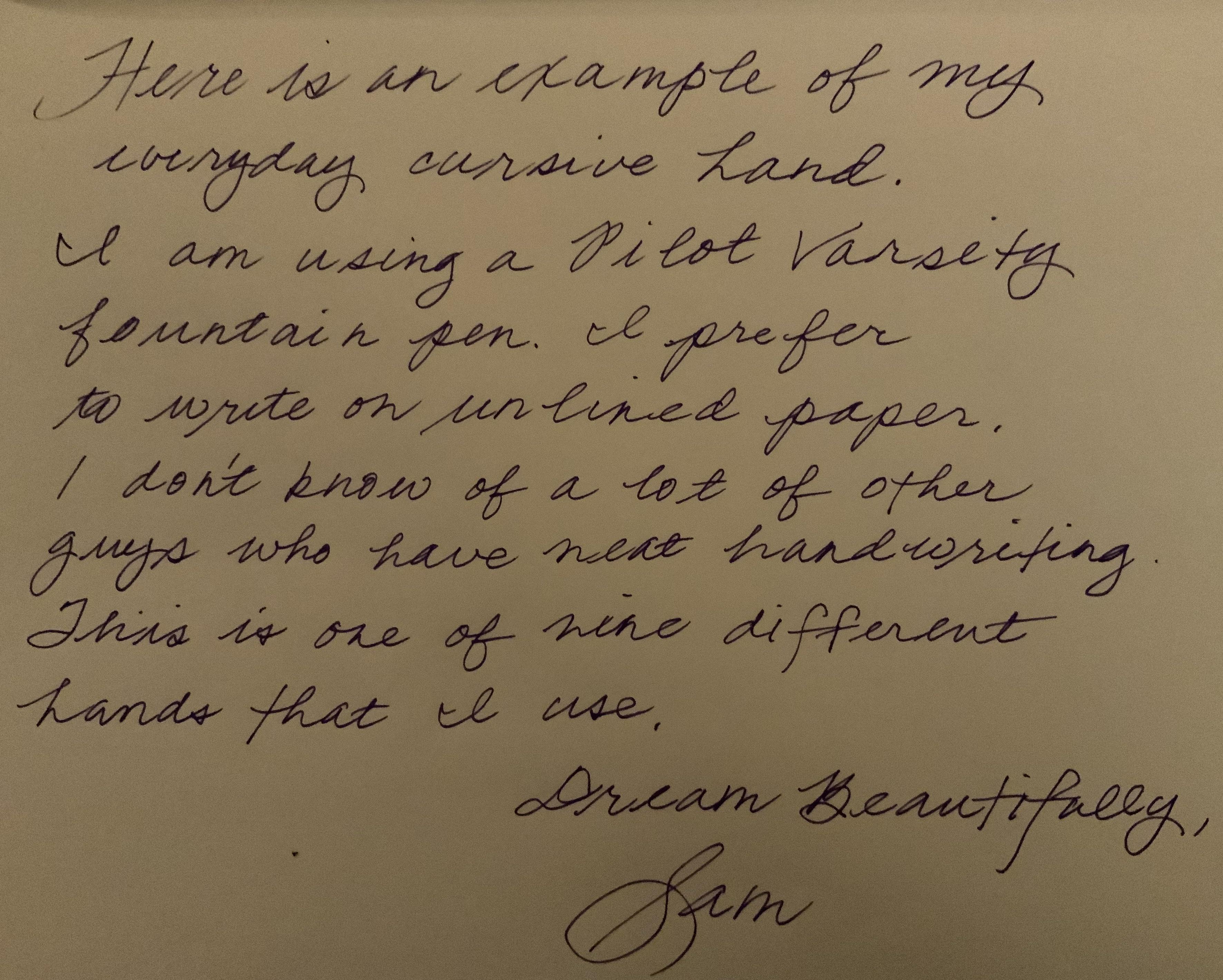 A sample of my cursive handwriting : r/PenmanshipPorn - Worksheets Library