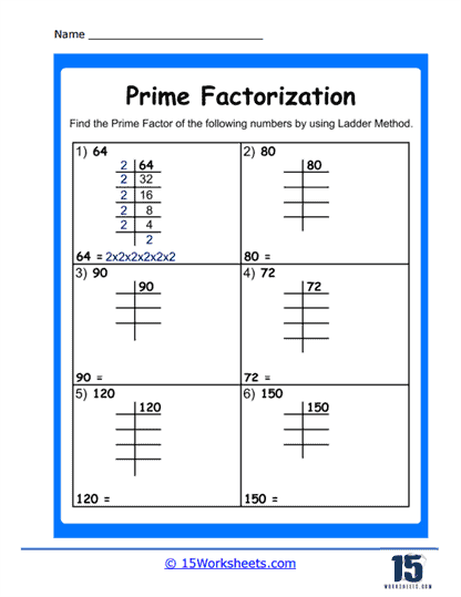 Prime Factorization Worksheets - 15 Worksheets.com - Worksheets Library