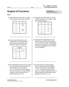 Function Tables Word Problems Lesson Plans & Worksheets - Worksheets