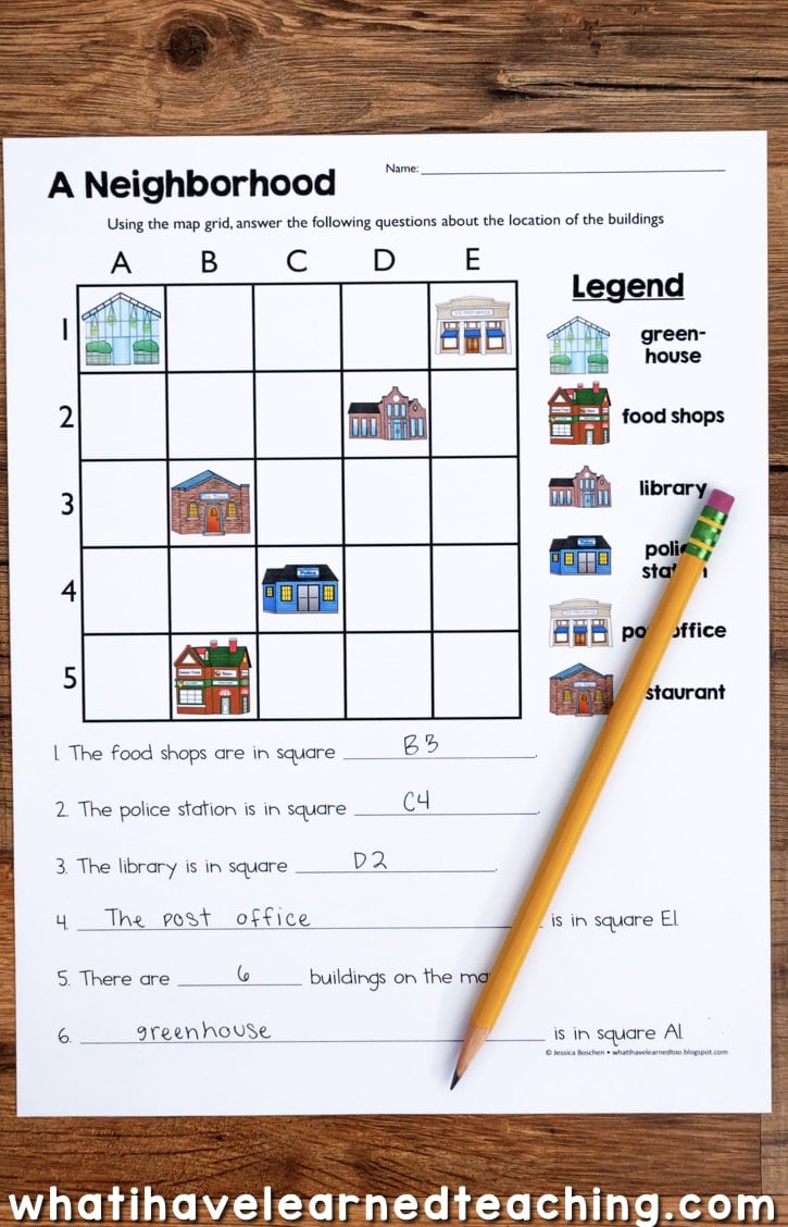 Map Skills Social Studies Unit for Second Grade Worksheets Library
