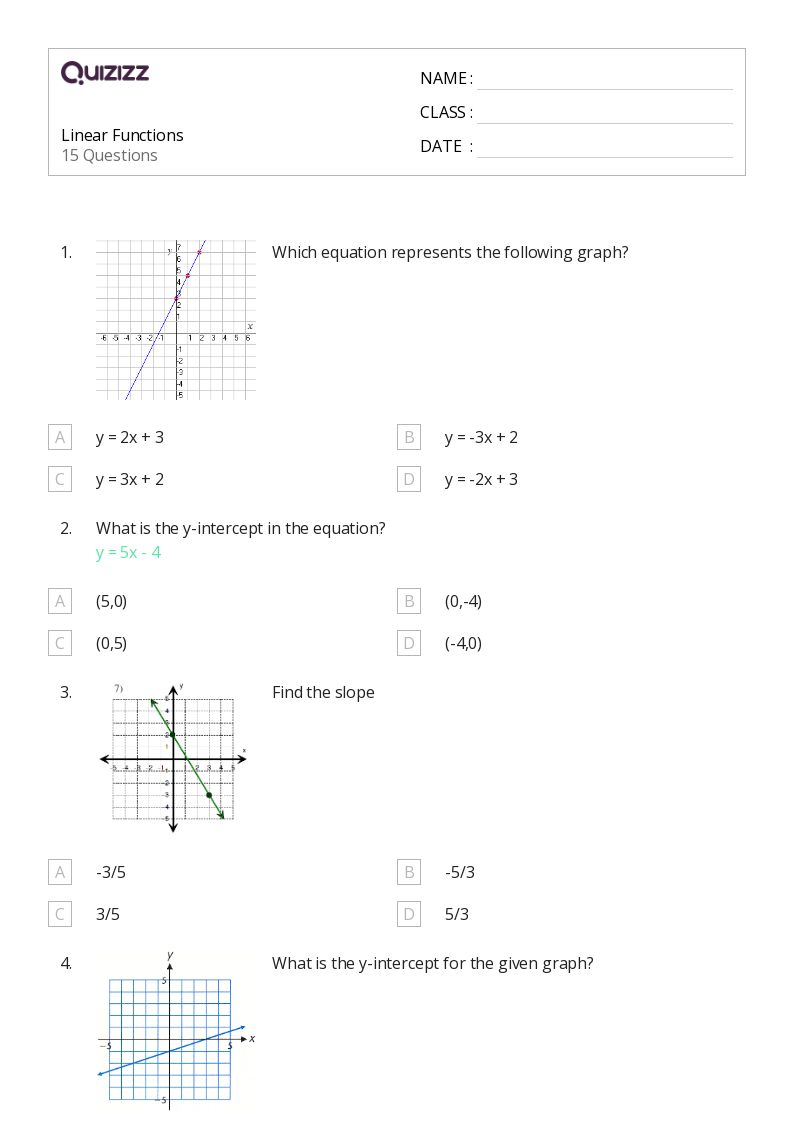 Free linear function worksheet, Download Free linear function worksheet