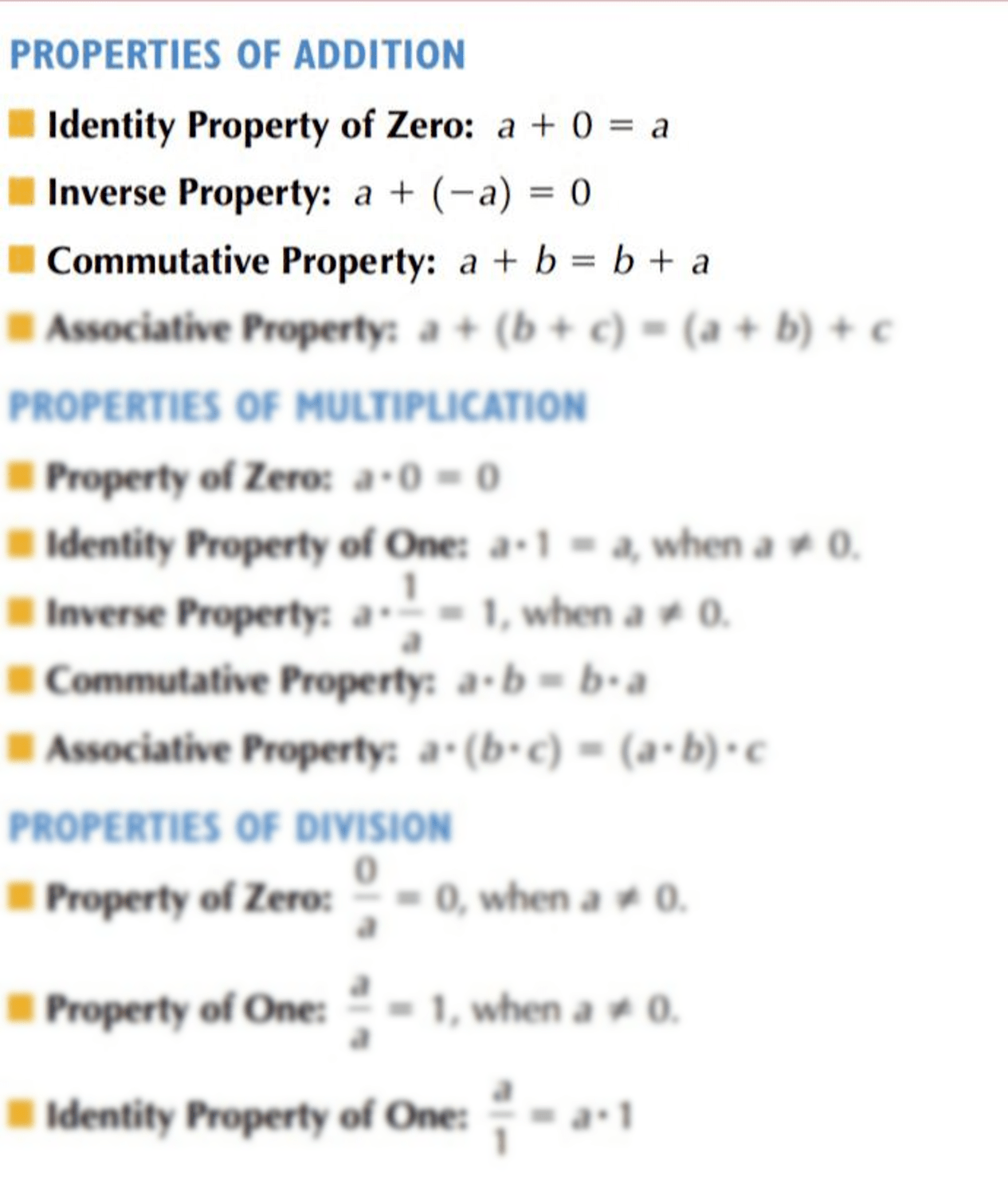 SOLUTION: Math important properties notes - Studypool - Worksheets Library