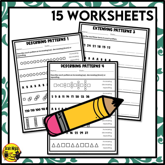 Patterns Math Worksheets Paper Grade 3 Worksheets Library