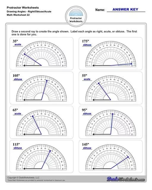 Measuring Angles with a Protractor Worksheet - Worksheets Library