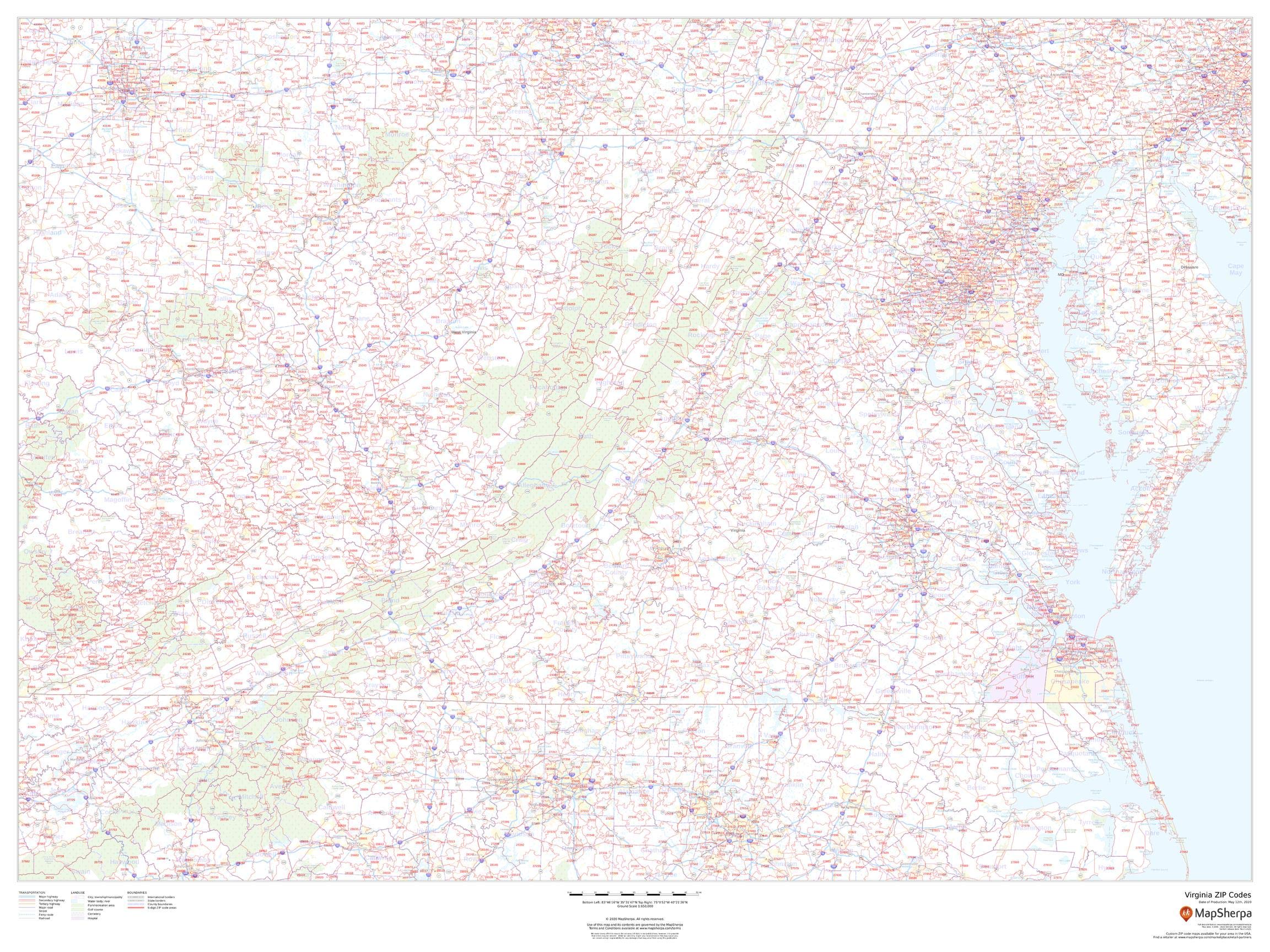 USA States Zipcodes and County Map Boundaries Free to download