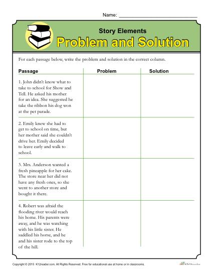 Finishing Work Problem Solution Worksheet - Have Fun Teaching