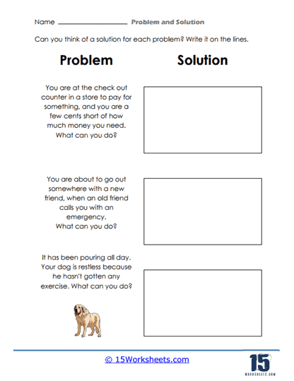 Problem and Solution Worksheets - 15 Worksheets.com - Worksheets Library
