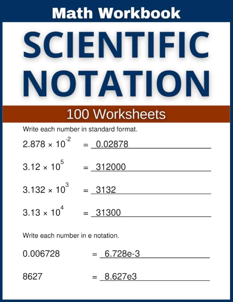 Eighth Grade Operations in Scientific Notation Practice - Worksheets
