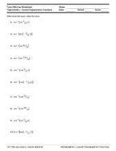 Limits With Trig Functions Worksheet - Worksheets Library