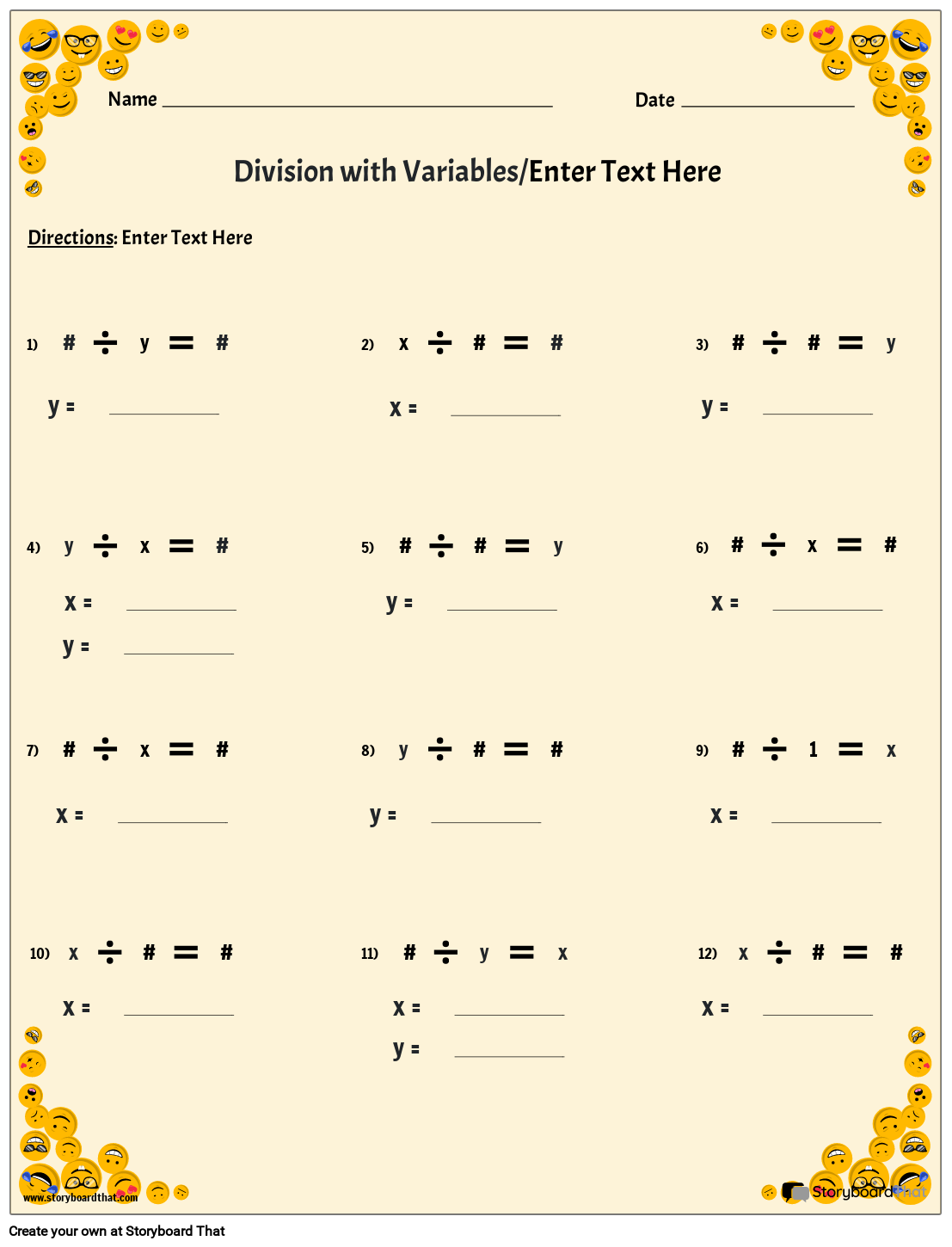 Variables & Expressions Worksheets: Evaluating Expressions - Worksheets