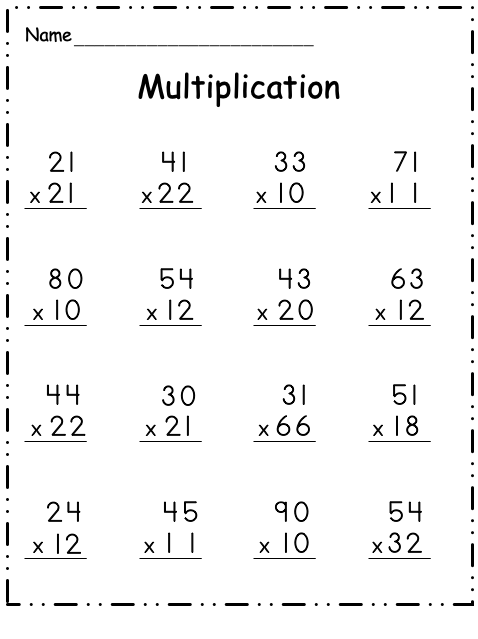 double digit multiplication worksheet 2 answers hoeden homeschool