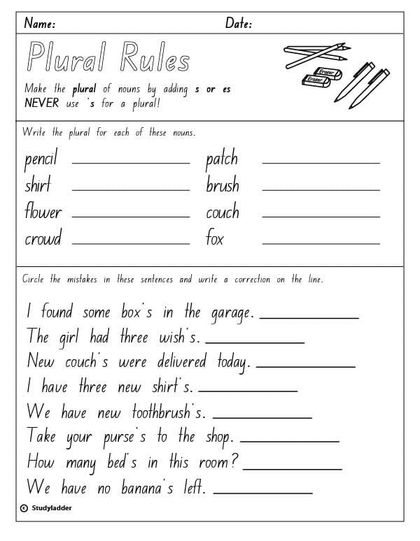 Plural Noun Adding S Worksheets - WorksheetsCity