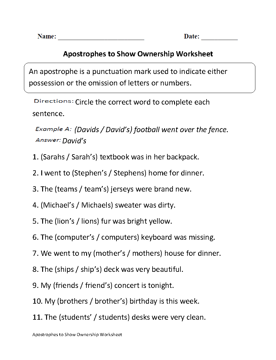 Showing Ownership Worksheets WorksheetsCity