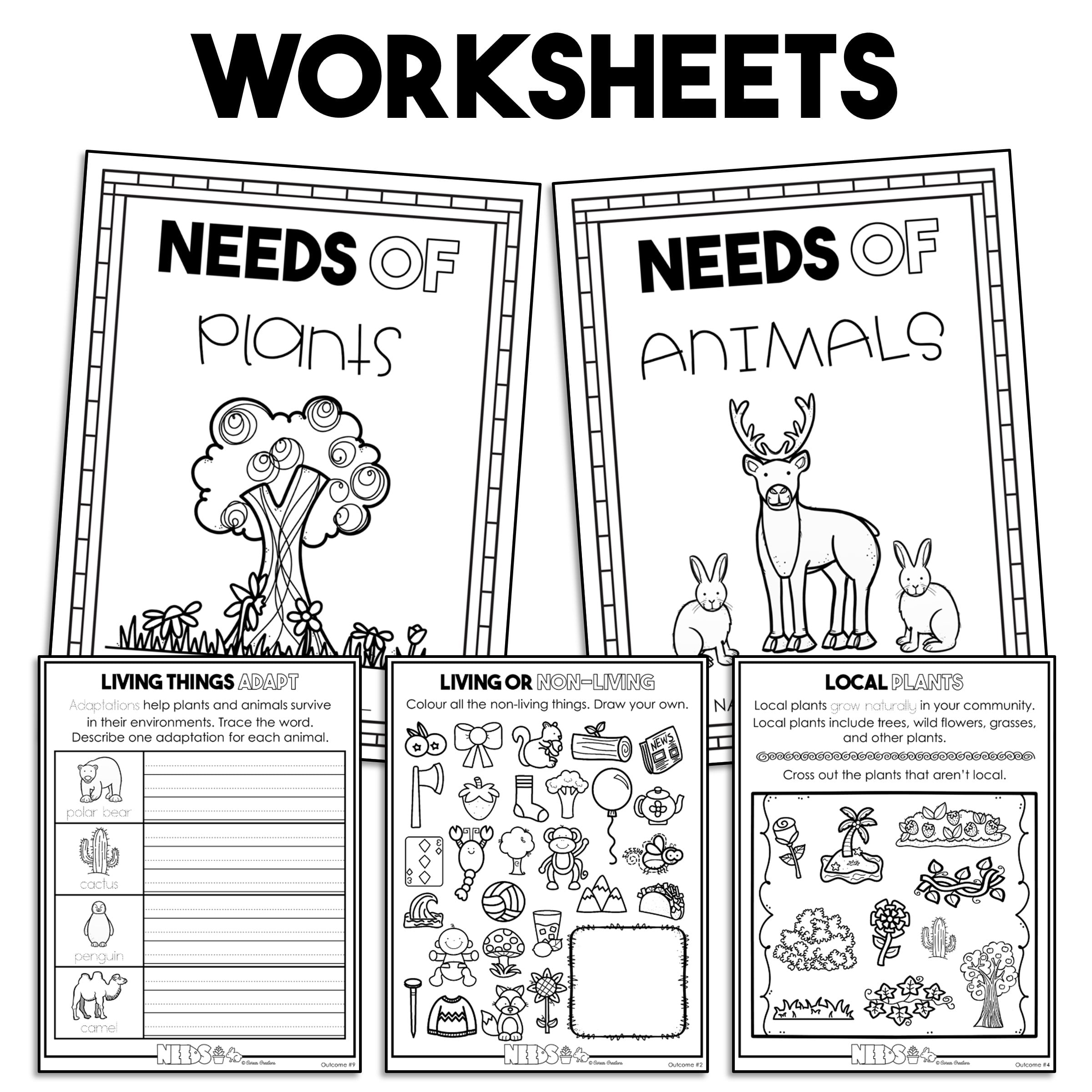 Drawing Animal Needs Worksheets - WorksheetsCity