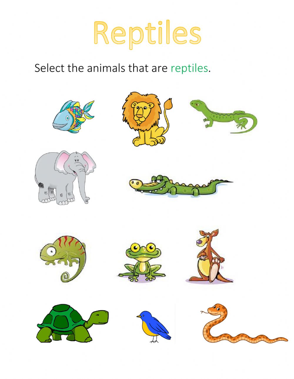Reptiles Worksheets WorksheetsCity