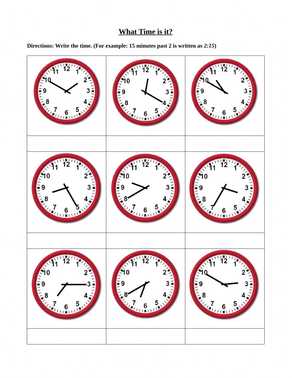 Time By Five Minutes Worksheets - WorksheetsCity