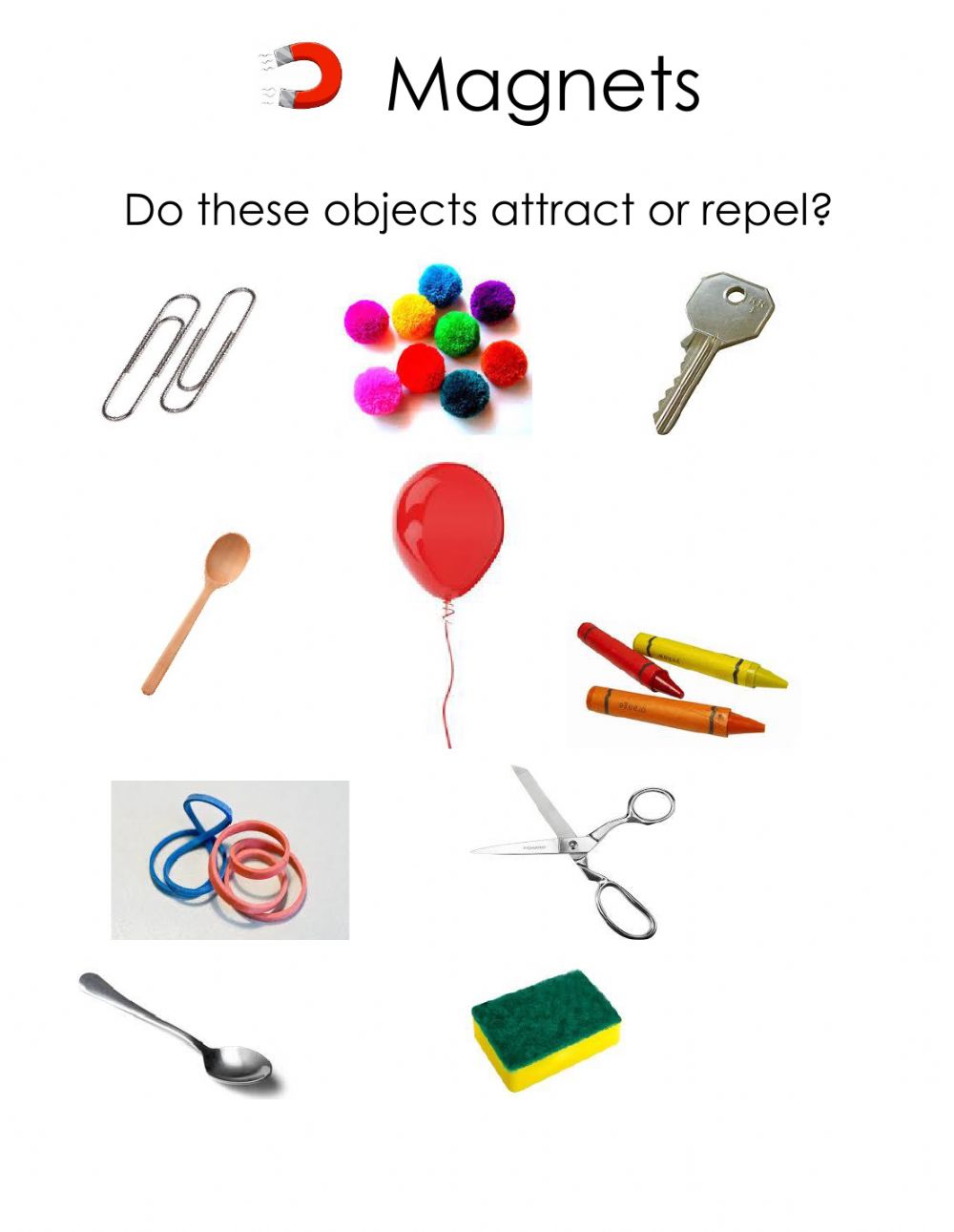 Classroom Objects Attraction Worksheets WorksheetsCity