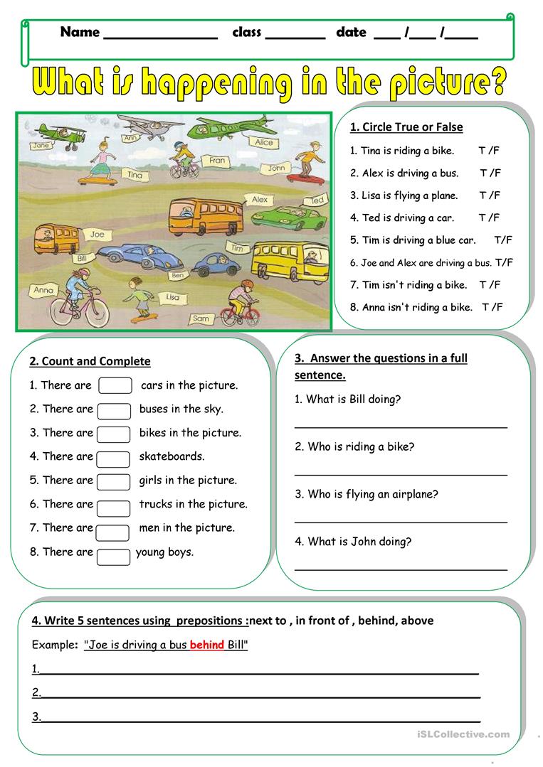 Transportation Sentence Worksheets WorksheetsCity
