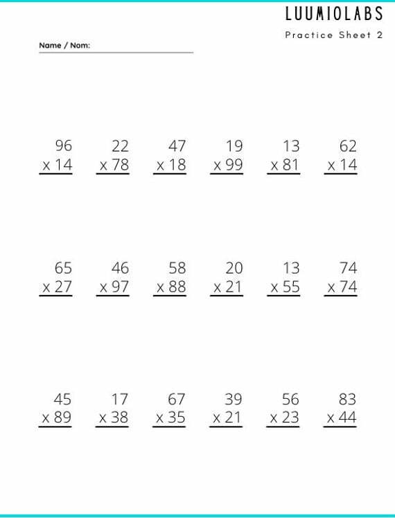 Multi Digit Multiplication Worksheetsr - WorksheetsCity