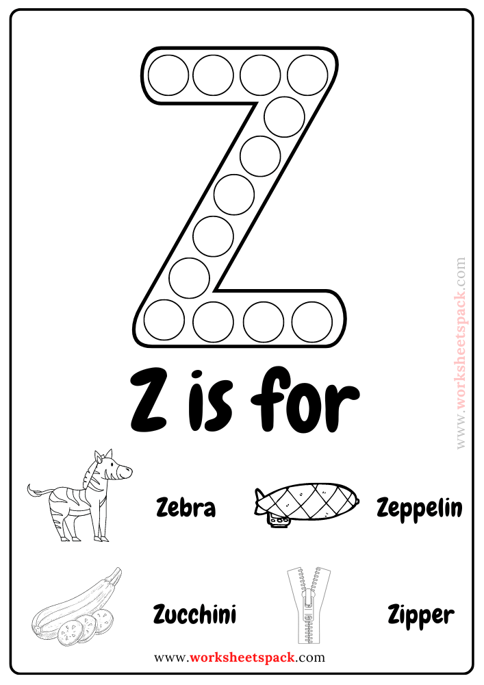 Free Alphabet Dot Printables - worksheetspack