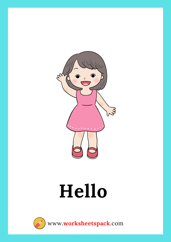 Free Greetings Flashcards worksheetspack