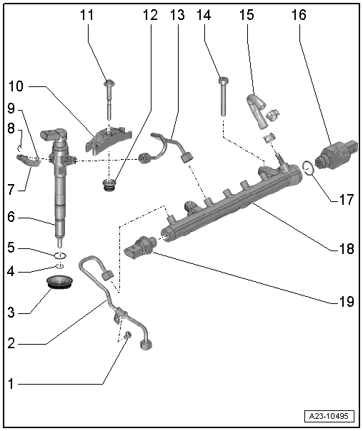 Audi Manuals > A1 > Power unit > TDI injection and glow plug