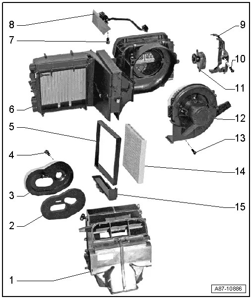 Audi Manuals > A1 > Heating, ventilation, air conditioning