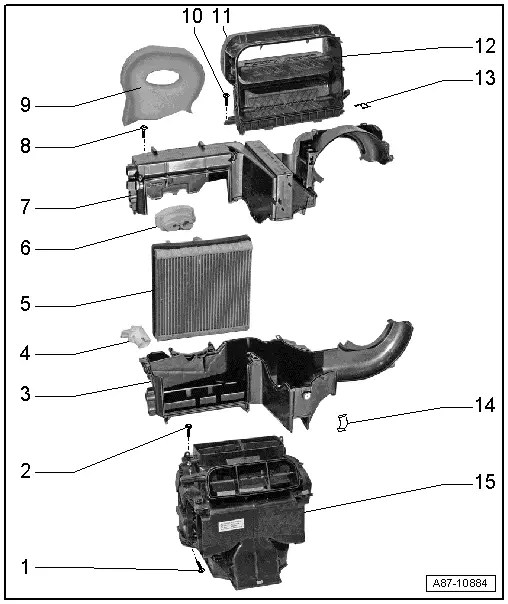 Audi Service and Repair Manuals > A1 > Heating, ventilation, air conditioning system