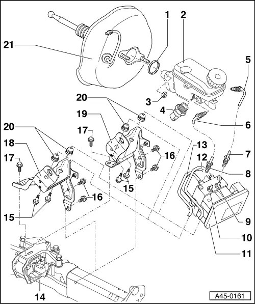 Audi Service and Repair Manuals > A2 > Brake system ABS, ADR