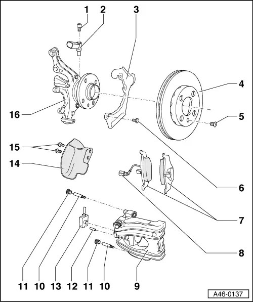Audi Service and Repair Manuals > A2 > Brake system Brake