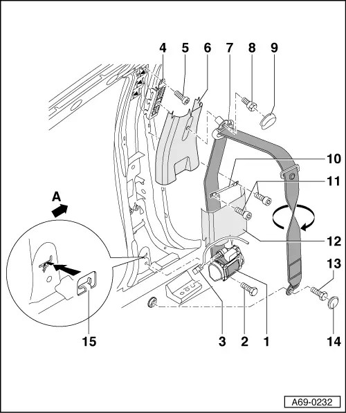 Audi Service and Repair Manuals > A2 > Body General body repairs, interior