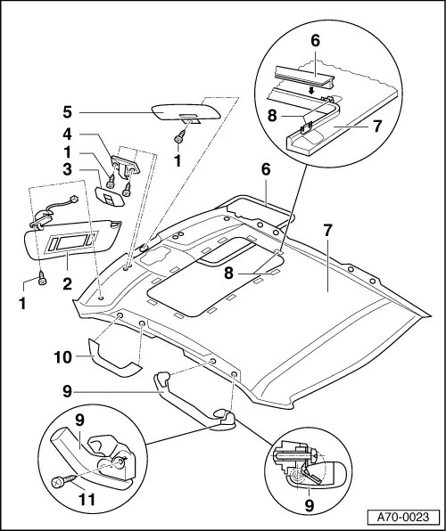 Audi Manuals > A4 Mk1 > Body > General Body Assembly, Interior