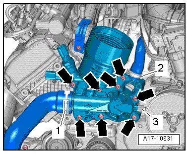 Audi A4 6-cylinder TDI Engine Oil Filter Housing Removal Guide