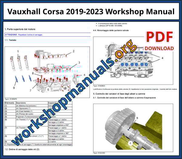 Vauxhall Corsa 20192023 Repair Manual Download PDF