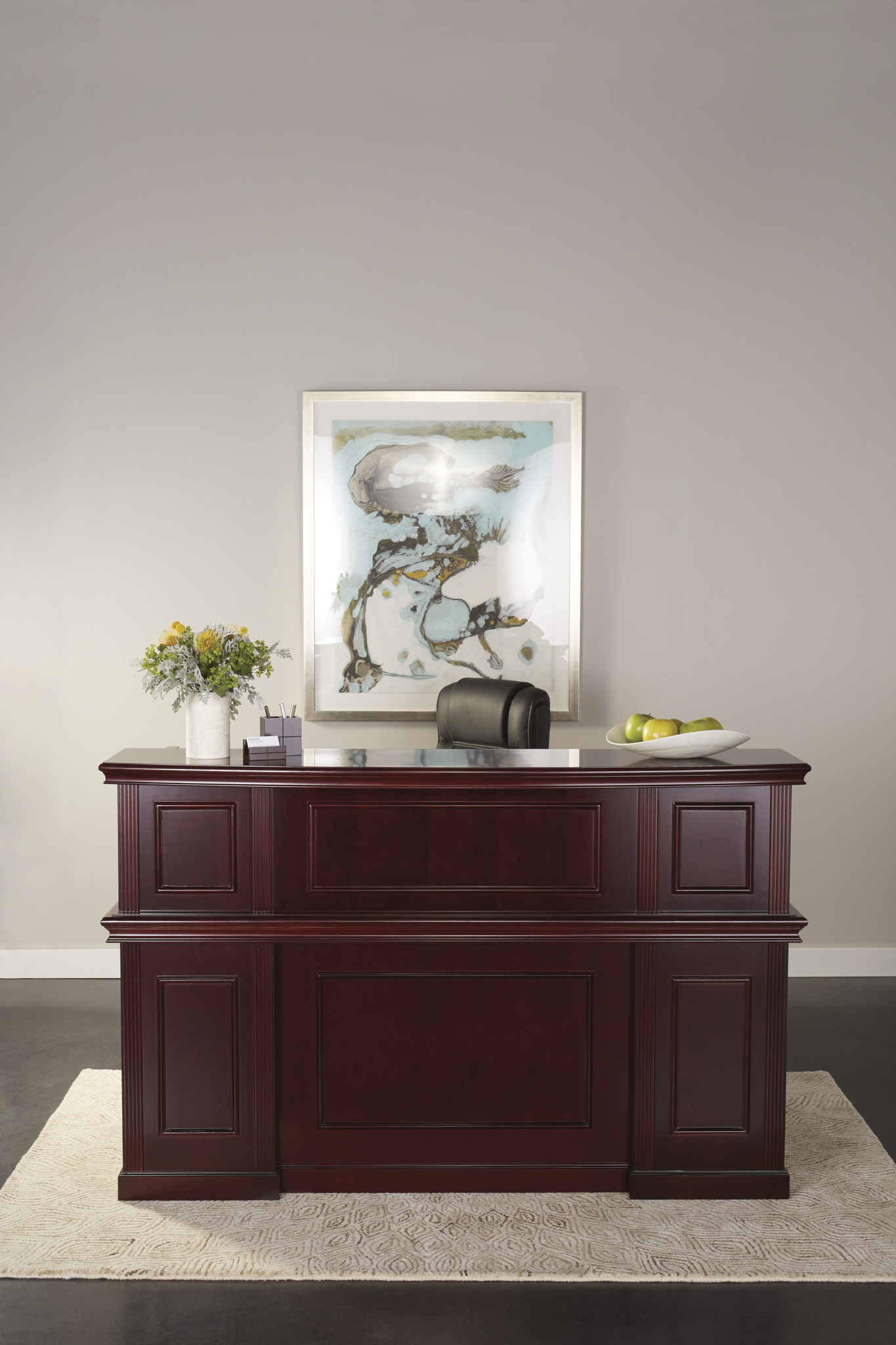 OfficeStar Townsend Series Veneer Reception Desk WorkSmart