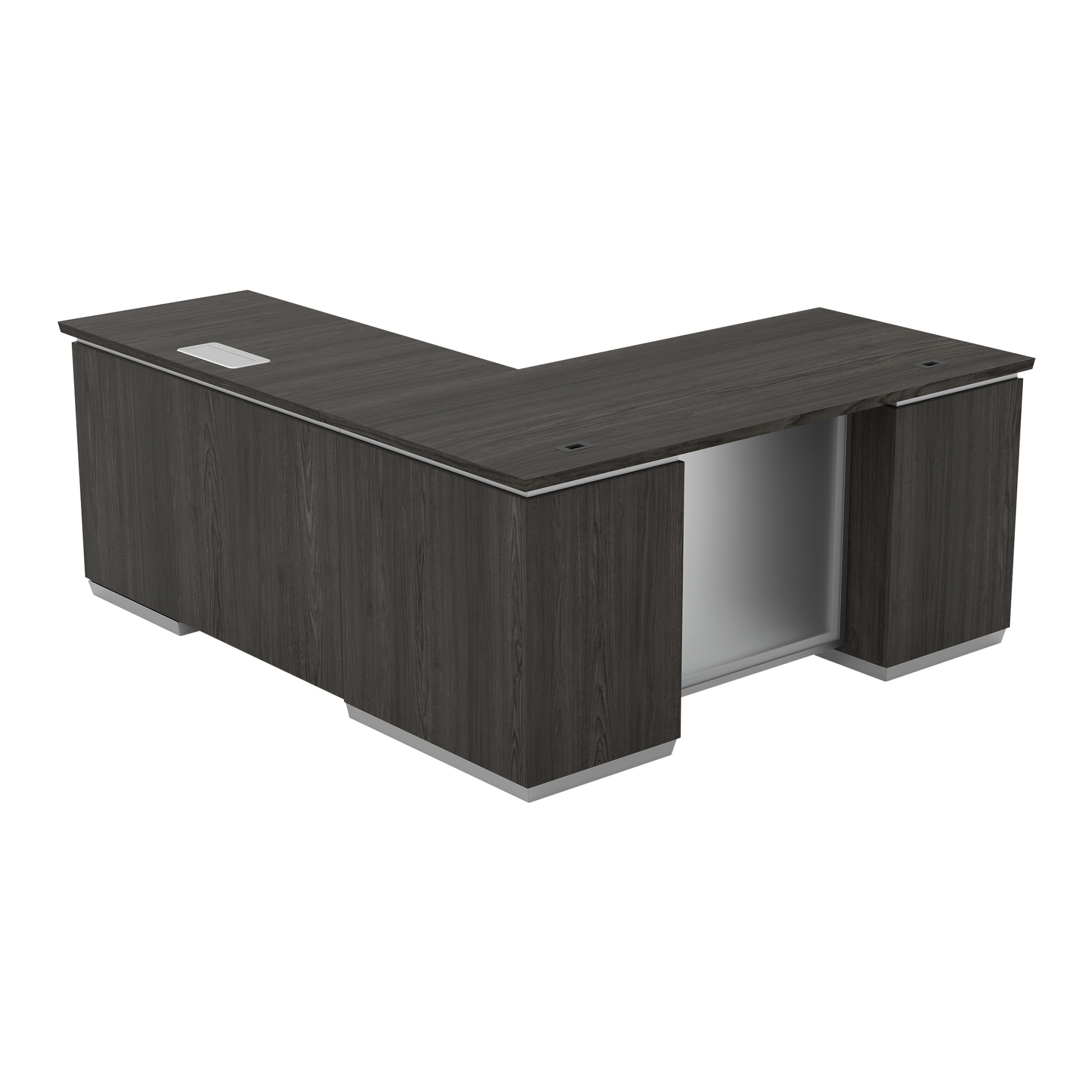OfficeStar Tuxedo Series Laminate 66" Wide Double Pedestal LShaped