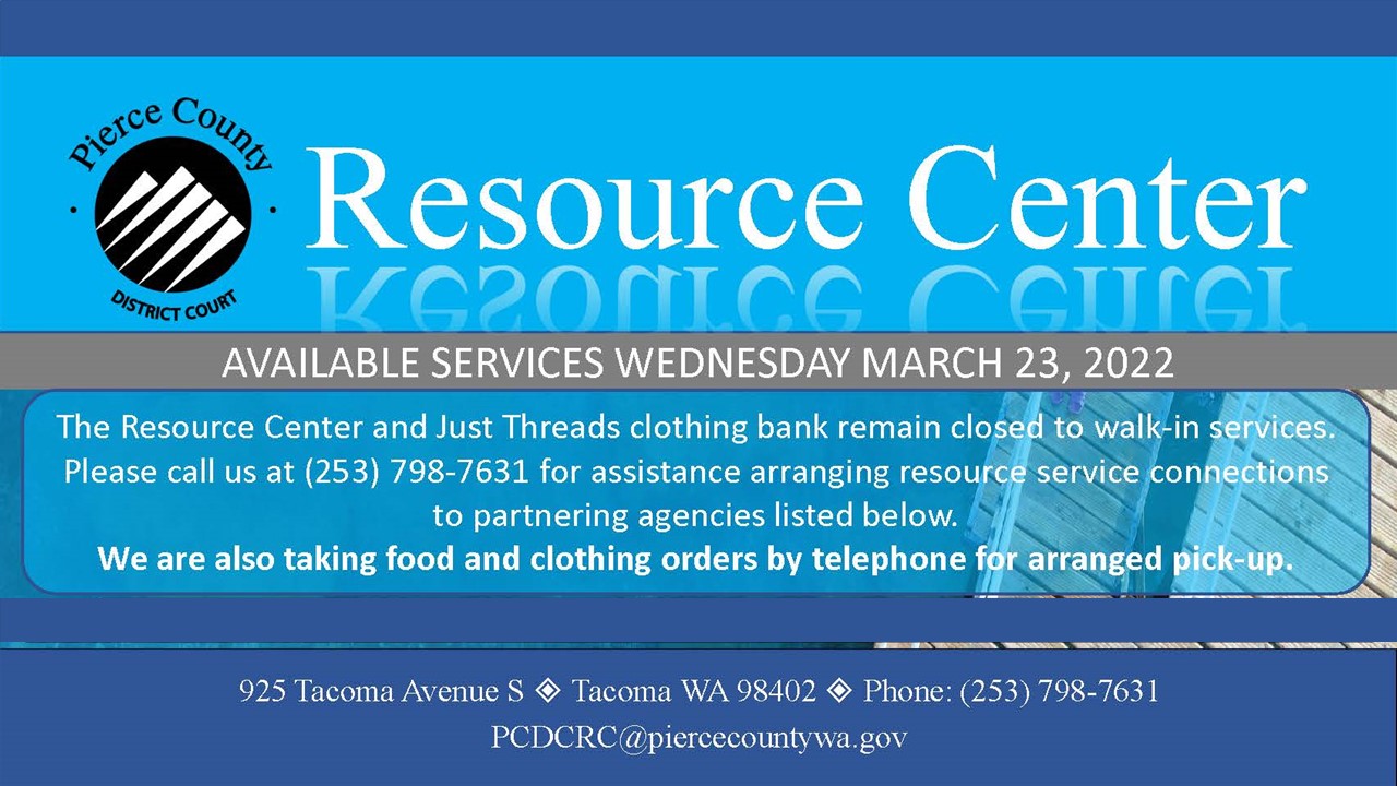 Pierce County Court Resource Center Services WorkSource Pierce