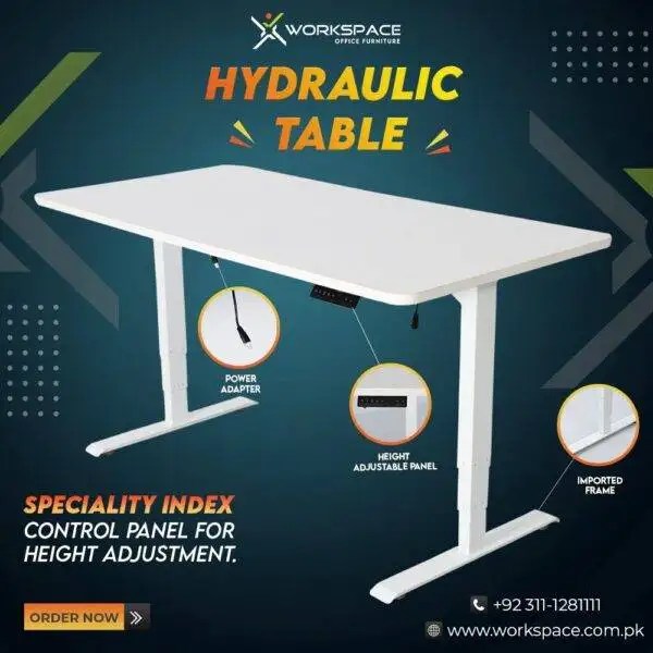 Hydraulic Desk Black (Dual Motor) HT002 Workspace Workspace Workspace