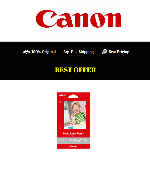 Canon 4″ x 6″ MG101 photo paper 670gsm 5 sheets/pack Lowest