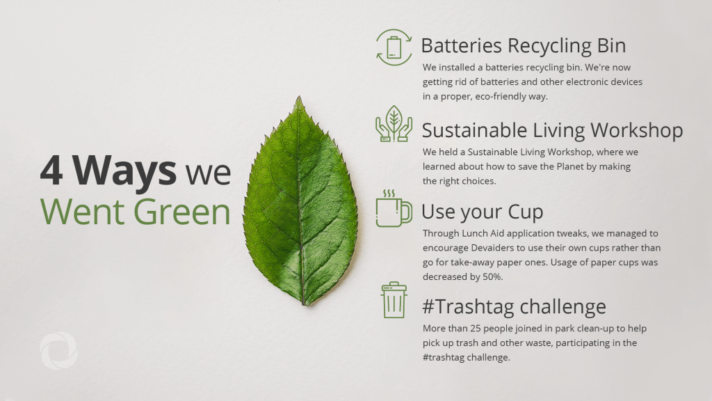 Wrapping up the Going Green Initiative DevelopmentAid Careers