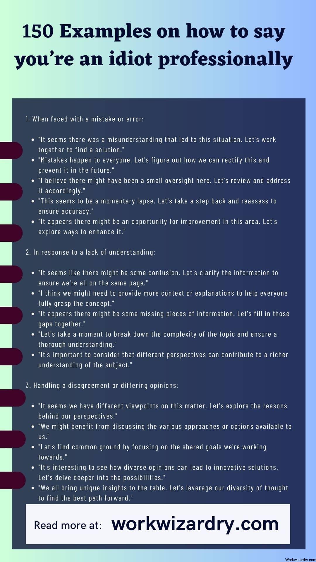 What is a professional way to say you’re an Idiot? (150+ Examples(03)