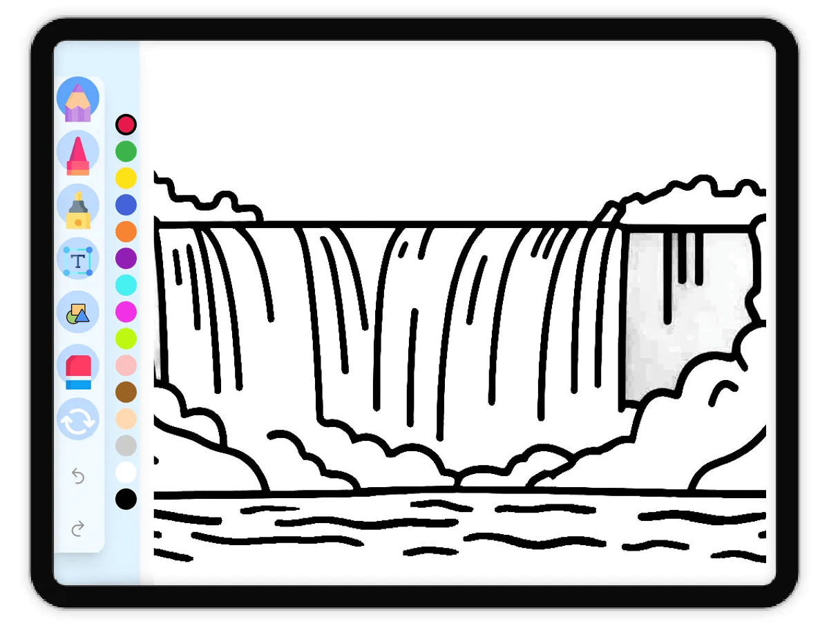 Niagara Falls Natural Wonder Coloring Page